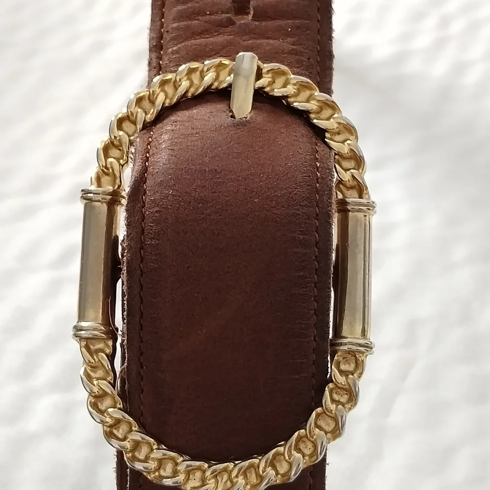 Zele Vintage Full‎ Grain Cowhide Leather Belt Womens size Med 30 Western, Casual